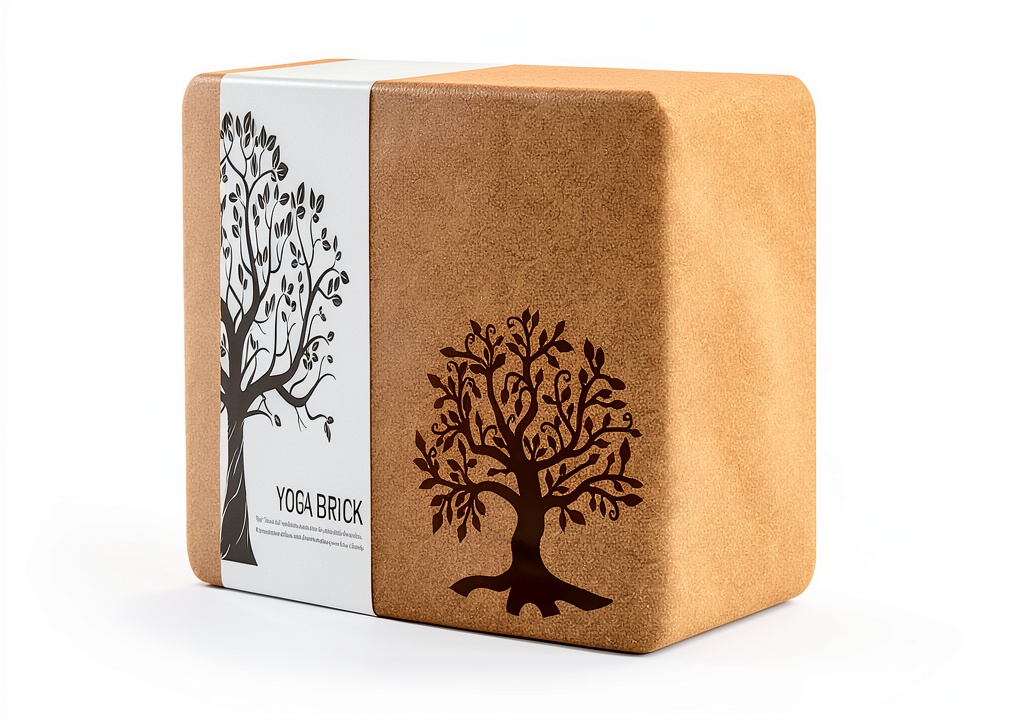 Cork yoga blocks in use