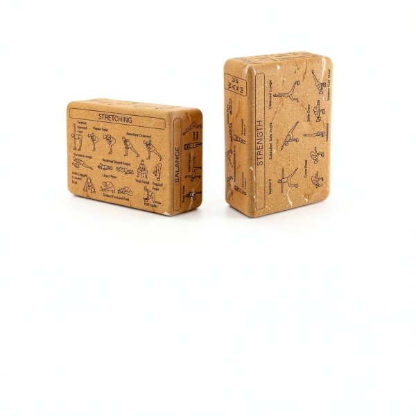 Halloscume Cork Yoga Blocks Set of 2-4