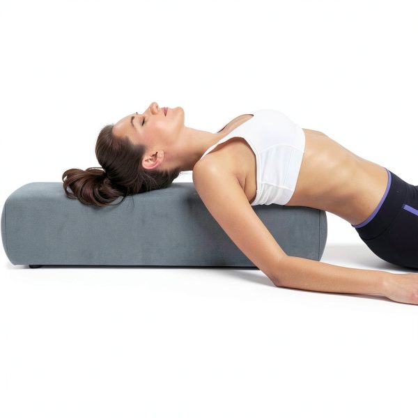 SIMIAN Yoga Bolster Dark Grey Rectangular Foam-5