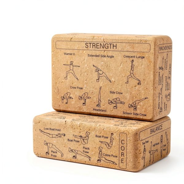 Halloscume Cork Yoga Blocks Set of 2-6
