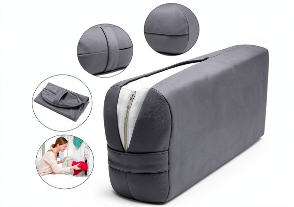 SIMIAN Yoga Bolster Dark Grey Rectangular Foam-3