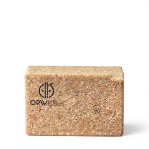 ORW Cork Yoga Block Natural Support for All Levels-0
