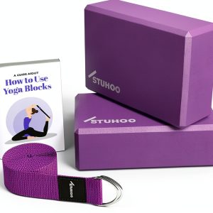 STUHOO Yoga Blocks Purple EVA Foam Sports Outdoors-0