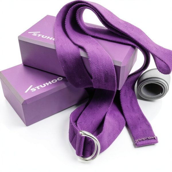 STUHOO Yoga Blocks Purple EVA Foam Sports Outdoors-4