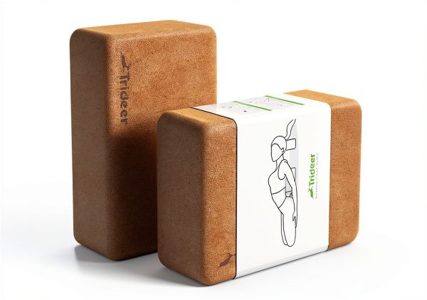 Cork Yoga Blocks Trideer Durable Support for Yogis-0