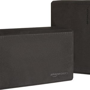Yoga Blocks Amazon Basics Black High Density Foam-0
