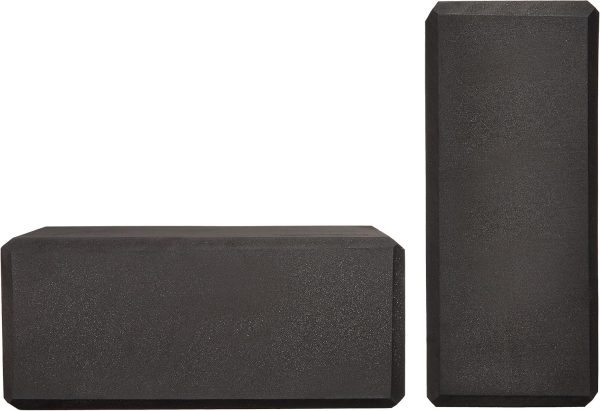Yoga Blocks Amazon Basics Black High Density Foam-4